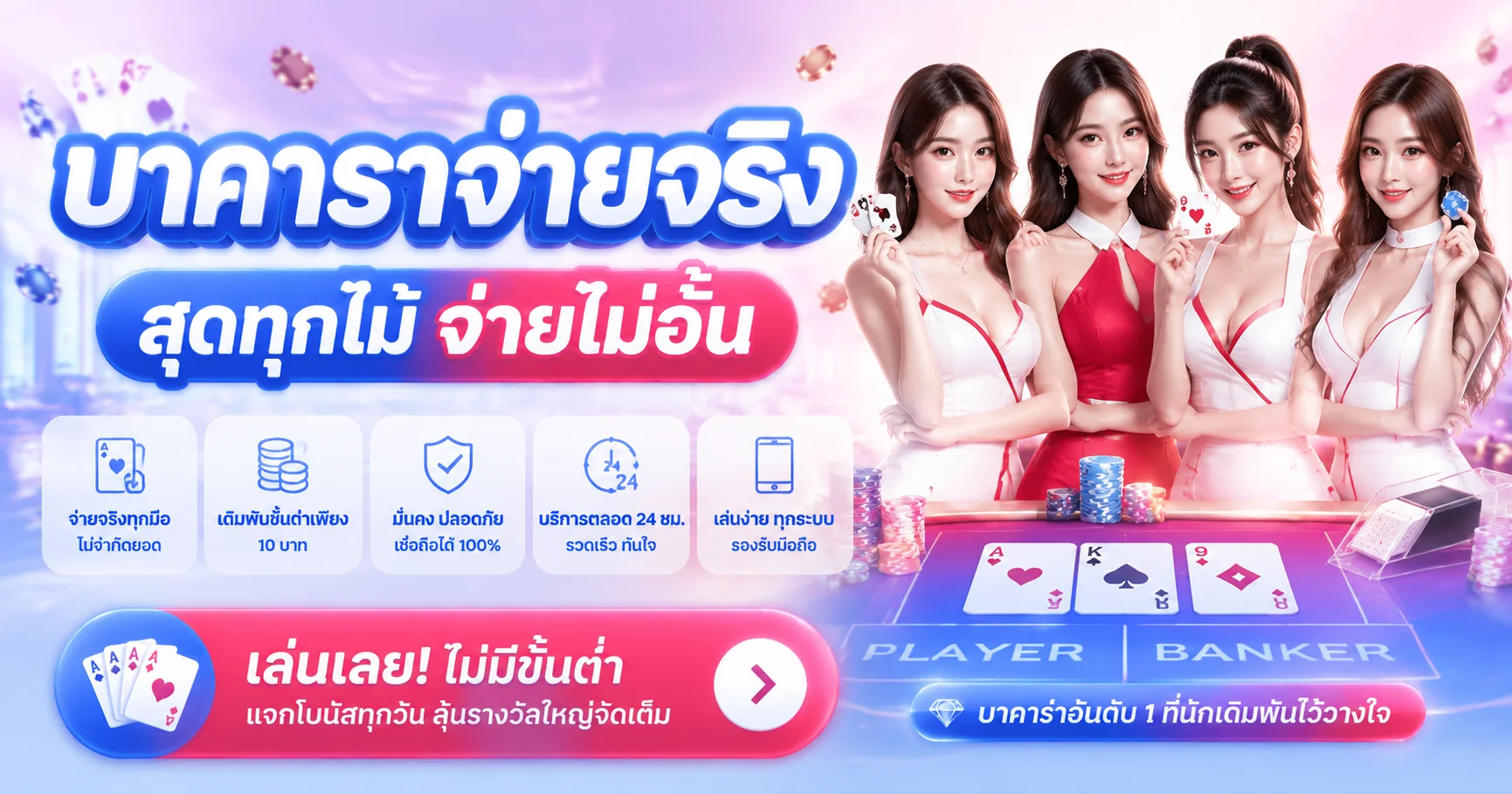 บาคาร่าออนไลน์และคาสิโนสดจากดีลเลอร์จริง AE Sexy SA Gaming