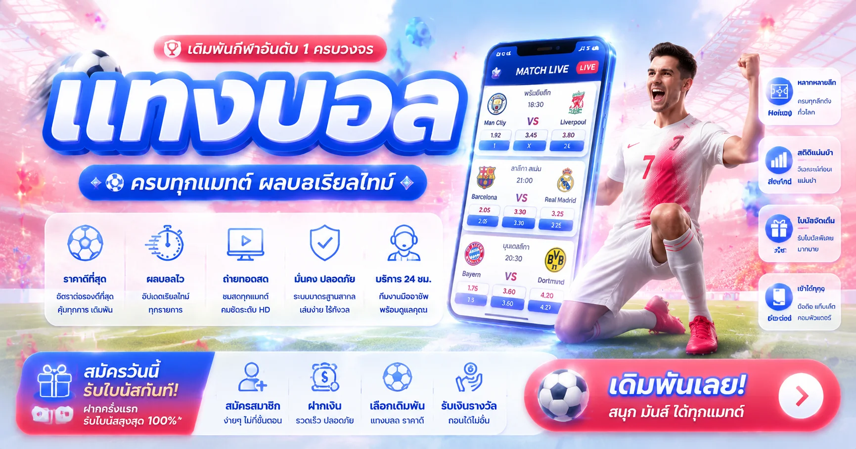 แทงบอลออนไลน์เว็บตรงและผลบอลสด Livescore ทุกลีก